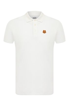Мужское хлопковое поло KENZO белого цвета по цене 11700 руб., арт. FA65P00014PU | Фото 1 Мужское хлопковое поло KENZO белого цвета, арт. FA65P00014PU | Фото 1