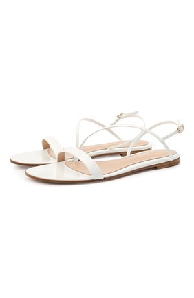 Женские кожаные сандалии manhattan GIANVITO ROSSI белого цвета по цене 59250 руб., арт. G31202.05CU0.VERBIAN | Фото 1 Женские кожаные сандалии manhattan GIANVITO ROSSI белого цвета, арт. G31202.05CU0.VERBIAN | Фото 1 (Каблук высота: Низкий; Материал внутренний: Натуральная кожа; Материал внешний: Кожа; Длина стельки: 26, 27, 24,7, 26,6, 22,5, 22,8, 23,5, 25,5, 26,7, 23,7, 24,5)