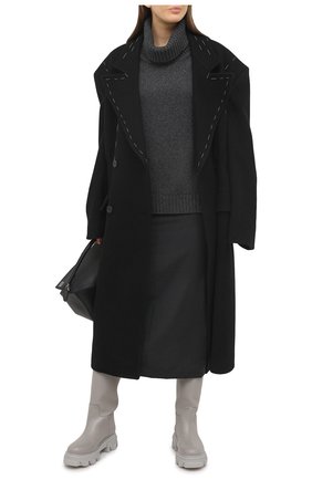 Женские кожаные сапоги GIA COUTURE серого цвета по цене 47000 руб., арт. PERNI-07 B 104 | Фото 2 Женские кожаные сапоги GIA COUTURE серого цвета, арт. PERNI-07 B 104 | Фото 2