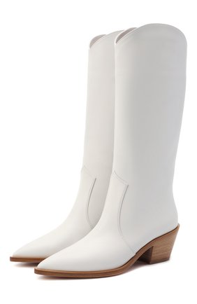 Женские кожаные сапоги GIANVITO ROSSI белого цвета по цене 103500 руб., арт. G73329.45CU0.CLNBIAN | Фото 1 Женские кожаные сапоги GIANVITO ROSSI белого цвета, арт. G73329.45CU0.CLNBIAN | Фото 1 (Каблук высота: Средний; Подошва: Плоская; Высота голенища: Средние; Каблук тип: Устойчивый; Материал внутренний: Натуральная кожа; Женское Кросс-КТ: Казаки-сапоги)