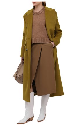 Женские кожаные сапоги GIANVITO ROSSI белого цвета по цене 103500 руб., арт. G73329.45CU0.CLNBIAN | Фото 2 Женские кожаные сапоги GIANVITO ROSSI белого цвета, арт. G73329.45CU0.CLNBIAN | Фото 2 (Каблук высота: Средний; Подошва: Плоская; Высота голенища: Средние; Каблук тип: Устойчивый; Материал внутренний: Натуральная кожа; Женское Кросс-КТ: Казаки-сапоги)