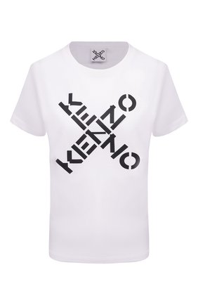 Женская хлопковая футболка kenzo sport KENZO белого цвета по цене 9950 руб., арт. FB52TS8504SJ | Фото 1 Женская хлопковая футболка kenzo sport KENZO белого цвета, арт. FB52TS8504SJ | Фото 1