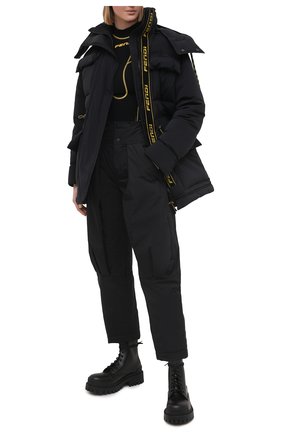 Женские брюки FENDI черного цвета по цене 141900 руб., арт. FAB220 AEQN | Фото 2 Женские брюки FENDI черного цвета, арт. FAB220 AEQN | Фото 2