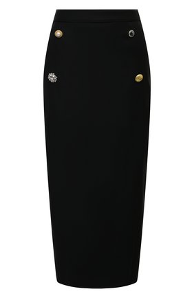 Женская шерстяная юбка VETEMENTS черного цвета по цене 105500 руб., арт. WE51SK900B 1202/BLACK | Фото 1 Женская шерстяная юбка VETEMENTS черного цвета, арт. WE51SK900B 1202/BLACK | Фото 1