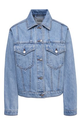 Женская куртка NANUSHKA голубого цвета по цене 39950 руб., арт. MAREN_LIGHT BLUE_RIGID DENIM | Фото 1 Женская куртка NANUSHKA голубого цвета, арт. MAREN_LIGHT BLUE_RIGID DENIM | Фото 1 (Материал внешний: Хлопок; Длина (верхняя одежда): Короткие; Стили: Спорт-шик; Рукава: Длинные; Кросс-КТ: Деним)