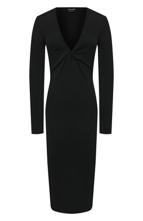 Женское платье из кашемира и шелка TOM FORD черного цвета по цене 208000 руб., арт. ACK254-YAX087 | Фото 1 Женское платье из кашемира и шелка TOM FORD черного цвета, арт. ACK254-YAX087 | Фото 1