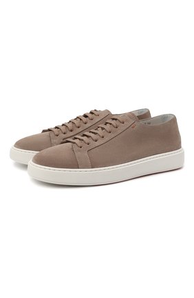 Мужские замшевые кеды SANTONI светло-коричневого цвета по цене 37200 руб., арт. MBCD21430BARCCURM52 | Фото 1 Мужские замшевые кеды SANTONI светло-коричневого цвета, арт. MBCD21430BARCCURM52 | Фото 1 (Материал внутренний: Натуральная кожа; Подошва: Массивная; Материал внешний: Замша)