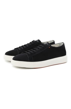 Мужские замшевые кеды SANTONI темно-синего цвета по цене 35650 руб., арт. MBCD21430BARCCURU55 | Фото 1 Мужские замшевые кеды SANTONI темно-синего цвета, арт. MBCD21430BARCCURU55 | Фото 1