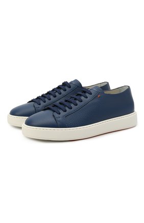Мужские кожаные кеды SANTONI синего цвета по цене 35650 руб., арт. MBCD21430BARCMMDU31 | Фото 1 Мужские кожаные кеды SANTONI синего цвета, арт. MBCD21430BARCMMDU31 | Фото 1