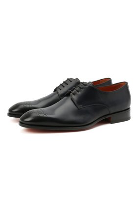 Мужские кожаные дерби SANTONI темно-синего цвета по цене 54900 руб., арт. MCCR17633JC6I0BRU59 | Фото 1 Мужские кожаные дерби SANTONI темно-синего цвета, арт. MCCR17633JC6I0BRU59 | Фото 1 (Материал внутренний: Натуральная кожа; Стили: Классический)