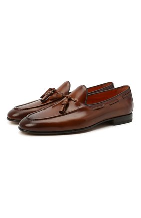 Мужские кожаные лоферы SANTONI светло-коричневого цвета по цене 47900 руб., арт. MCNC13904LA3ECYCC25 | Фото 1 Мужские кожаные лоферы SANTONI светло-коричневого цвета, арт. MCNC13904LA3ECYCC25 | Фото 1 (Материал внутренний: Натуральная кожа; Мужское Кросс-КТ: Лоферы-обувь; Стили: Классический; Материал внешний: Кожа)