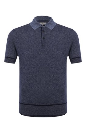 Мужское хлопковое поло CANALI темно-синего цвета по цене 32650 руб., арт. C0780/MK01140 | Фото 1 Мужское хлопковое поло CANALI темно-синего цвета, арт. C0780/MK01140 | Фото 1