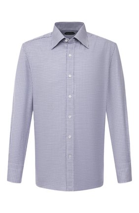 Мужская хлопковая сорочка TOM FORD синего цвета по цене 57250 руб., арт. 9FT660/94C1JE | Фото 1 Мужская хлопковая сорочка TOM FORD синего цвета, арт. 9FT660/94C1JE | Фото 1 (Рукава: Длинные; Стили: Классический; Рубашки М: Regular Fit; Случай: Формальный; Длина (для топов): Стандартные; Воротник: Кент; Материал внешний: Хлопок; Принт: Клетка; Манжеты: На пуговицах; Региональные ограничения белый список (Axapta Mercury): RU)