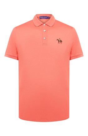 Мужское хлопковое поло RALPH LAUREN оранжевого цвета по цене 39150 руб., арт. 790508036 | Фото 1 Мужское хлопковое поло RALPH LAUREN оранжевого цвета, арт. 790508036 | Фото 1