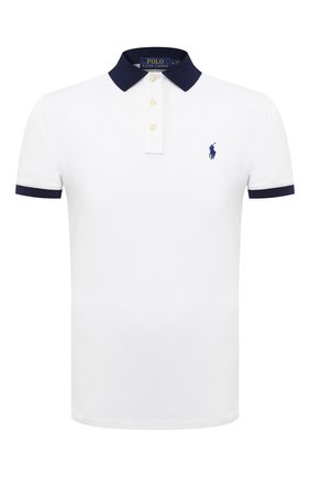 Мужское хлопковое поло POLO RALPH LAUREN белого цвета по цене 12100 руб., арт. 710823421 | Фото 1 Мужское хлопковое поло POLO RALPH LAUREN белого цвета, арт. 710823421 | Фото 1