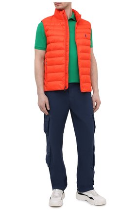Мужское хлопковое поло POLO RALPH LAUREN зеленого цвета по цене 5995 руб., арт. 710541705 | Фото 2 Мужское хлопковое поло POLO RALPH LAUREN зеленого цвета, арт. 710541705 | Фото 2 (Застежка: Пуговицы; Рукава: Короткие; Стили: Кэжуэл; Материал внешний: Хлопок; Длина (для топов): Стандартные)