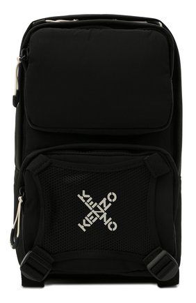 Мужской текстильный рюкзак kenzo sport KENZO черного цвета, арт. FA65SA220F21 | Фото 1 (Ремень/цепочка: На ремешке; Материал: Текстиль; Размер: medium)