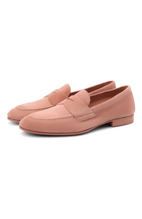 Женские замшевые лоферы SANTONI розового цвета по цене 47000 руб., арт. WUSM57616BALSLCPP30 | Фото 1 Женские замшевые лоферы SANTONI розового цвета, арт. WUSM57616BALSLCPP30 | Фото 1