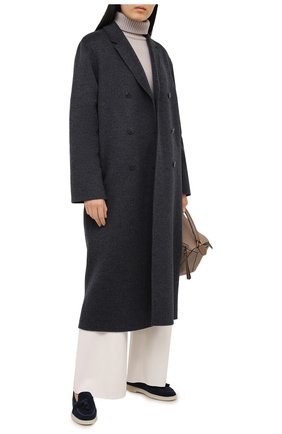 Женские замшевые лоферы SANTONI синего цвета по цене 41250 руб., арт. WUYA58744TISNPYLU60 | Фото 2 Женские замшевые лоферы SANTONI синего цвета, арт. WUYA58744TISNPYLU60 | Фото 2