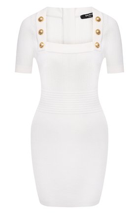 Женское платье из вискозы BALMAIN белого цвета по цене 142000 руб., арт. VF16152/K211 | Фото 1 Женское платье из вискозы BALMAIN белого цвета, арт. VF16152/K211 | Фото 1