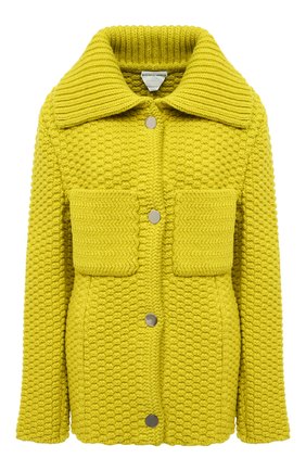Женский шерстяной кардиган BOTTEGA VENETA светло-зеленого цвета по цене 210500 руб., арт. 652524/V0I20 | Фото 1 Женский шерстяной кардиган BOTTEGA VENETA светло-зеленого цвета, арт. 652524/V0I20 | Фото 1