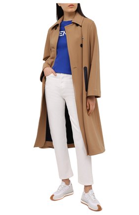Женская хлопковая футболка KENZO синего цвета по цене 10600 руб., арт. FA62TS8414SJ | Фото 2 Женская хлопковая футболка KENZO синего цвета, арт. FA62TS8414SJ | Фото 2