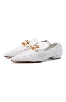 Женские кожаные лоферы the madame BOTTEGA VENETA белого цвета по цене 69000 руб., арт. 651352/VBP10 | Фото 1 Женские кожаные лоферы the madame BOTTEGA VENETA белого цвета, арт. 651352/VBP10 | Фото 1