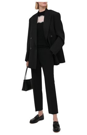 Женский шерстяной пуловер REDVALENTINO черно-белого цвета по цене 35250 руб., арт. VR3KC05R/5PC | Фото 2 Женский шерстяной пуловер REDVALENTINO черно-белого цвета, арт. VR3KC05R/5PC | Фото 2