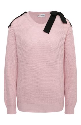 Женский свитер REDVALENTINO светло-розового цвета по цене 35250 руб., арт. VR3KC05I/5P5 | Фото 1 Женский свитер REDVALENTINO светло-розового цвета, арт. VR3KC05I/5P5 | Фото 1