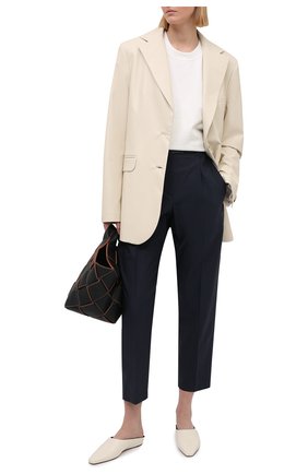 Женские хлопковые брюки BRUNELLO CUCINELLI синего цвета по цене 94350 руб., арт. M0F79P7461 | Фото 2 Женские хлопковые брюки BRUNELLO CUCINELLI синего цвета, арт. M0F79P7461 | Фото 2