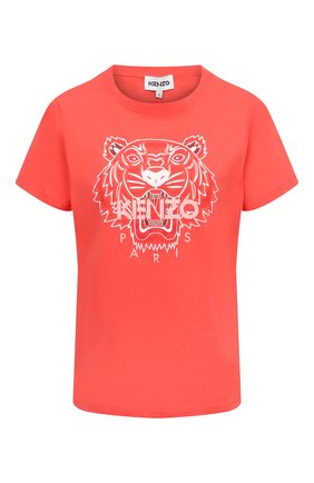 Женская хлопковая футболка KENZO красного цвета по цене 9950 руб., арт. FB52TS8464YB | Фото 1 Женская хлопковая футболка KENZO красного цвета, арт. FB52TS8464YB | Фото 1