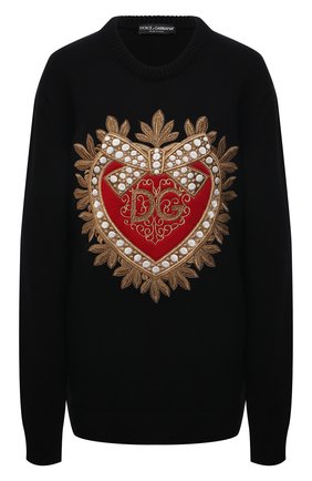 Женский кашемировый свитер DOLCE & GABBANA черного цвета по цене 195000 руб., арт. FX199Z/JAW4D | Фото 1 Женский кашемировый свитер DOLCE & GABBANA черного цвета, арт. FX199Z/JAW4D | Фото 1