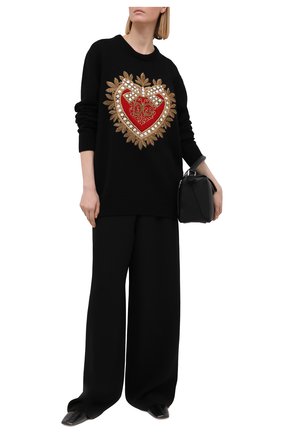 Женский кашемировый свитер DOLCE & GABBANA черного цвета по цене 195000 руб., арт. FX199Z/JAW4D | Фото 2 Женский кашемировый свитер DOLCE & GABBANA черного цвета, арт. FX199Z/JAW4D | Фото 2