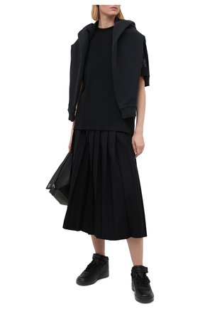 Женские кожаные кеды comme des garcons x nike COMME DES GARCONS черного цвета по цене 26800 руб., арт. PF-K103-001 | Фото 2 Женские кожаные кеды comme des garcons x nike COMME DES GARCONS черного цвета, арт. PF-K103-001 | Фото 2