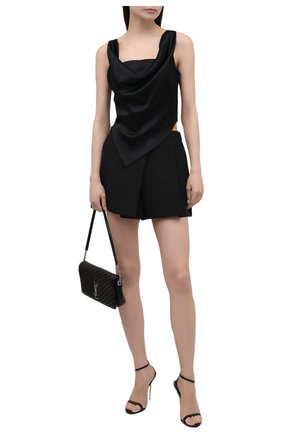 Женские кожаные босоножки TOM FORD черного цвета по цене 76250 руб., арт. W2436T-LKD002 | Фото 2 Женские кожаные босоножки TOM FORD черного цвета, арт. W2436T-LKD002 | Фото 2
