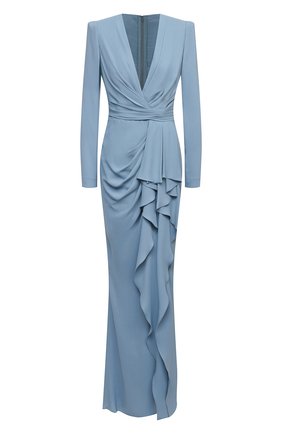 Женское платье из вискозы ZUHAIR MURAD синего цвета по цене 344500 руб., арт. DRF21023/CRCA008 | Фото 1 Женское платье из вискозы ZUHAIR MURAD синего цвета, арт. DRF21023/CRCA008 | Фото 1