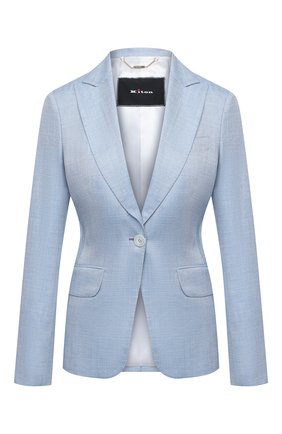 Женский жакет KITON голубого цвета по цене 317500 руб., арт. D15510K09T23 | Фото 1 Женский жакет KITON голубого цвета, арт. D15510K09T23 | Фото 1