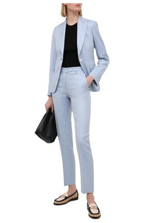Женские брюки KITON голубого цвета по цене 99300 руб., арт. D49109K09T23 | Фото 2 Женские брюки KITON голубого цвета, арт. D49109K09T23 | Фото 2 (Материал внешний: Шерсть, Шелк; Длина (брюки, джинсы): Стандартные; Женское Кросс-КТ: Брюки-одежда; Силуэт Ж (брюки и джинсы): Прямые; Стили: Кэжуэл; Региональные ограничения белый список (Axapta Mercury): RU)