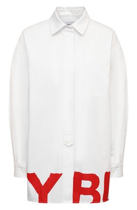 Женская хлопковая рубашка BURBERRY белого цвета по цене 40600 руб., арт. 8038143 | Фото 1 Женская хлопковая рубашка BURBERRY белого цвета, арт. 8038143 | Фото 1