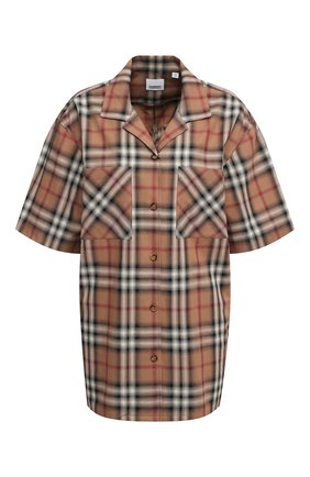 Женская хлопковая рубашка BURBERRY бежевого цвета по цене 38500 руб., арт. 8037341 | Фото 1 Женская хлопковая рубашка BURBERRY бежевого цвета, арт. 8037341 | Фото 1