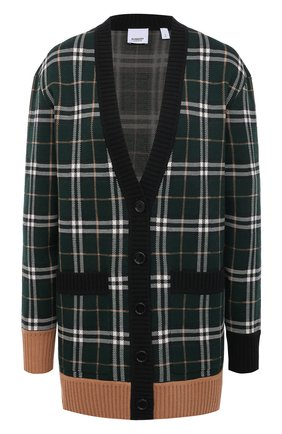 Женский кардиган BURBERRY зеленого цвета по цене 58950 руб., арт. 8037230 | Фото 1 Женский кардиган BURBERRY зеленого цвета, арт. 8037230 | Фото 1