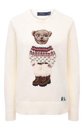 Женский хлопковый свитер POLO RALPH LAUREN кремвого цвета по цене 29250 руб., арт. 211827358 | Фото 1 Женский хлопковый свитер POLO RALPH LAUREN кремвого цвета, арт. 211827358 | Фото 1