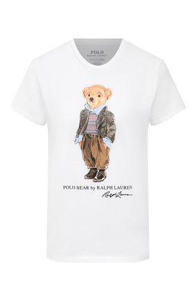 Женская хлопковая футболка POLO RALPH LAUREN белого цвета по цене 8550 руб., арт. 211814474 | Фото 1 Женская хлопковая футболка POLO RALPH LAUREN белого цвета, арт. 211814474 | Фото 1