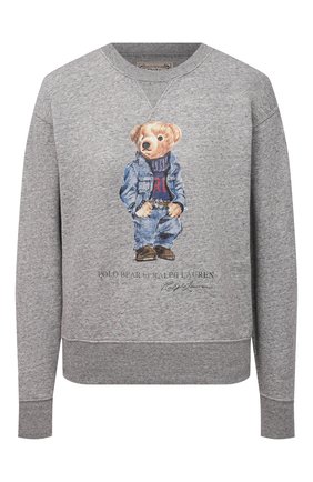 Женский хлопковый свитшот POLO RALPH LAUREN серого цвета по цене 18350 руб., арт. 211785568 | Фото 1 Женский хлопковый свитшот POLO RALPH LAUREN серого цвета, арт. 211785568 | Фото 1