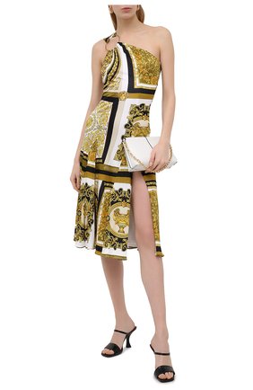 Женское платье из вискозы VERSACE золотого цвета по цене 179000 руб., арт. A88501/1F00454 | Фото 2 Женское платье из вискозы VERSACE золотого цвета, арт. A88501/1F00454 | Фото 2