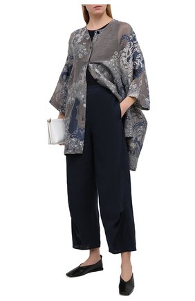 Женские льняные брюки GIORGIO ARMANI синего цвета по цене 84800 руб., арт. 1SHPP0HA/T022F | Фото 2 Женские льняные брюки GIORGIO ARMANI синего цвета, арт. 1SHPP0HA/T022F | Фото 2