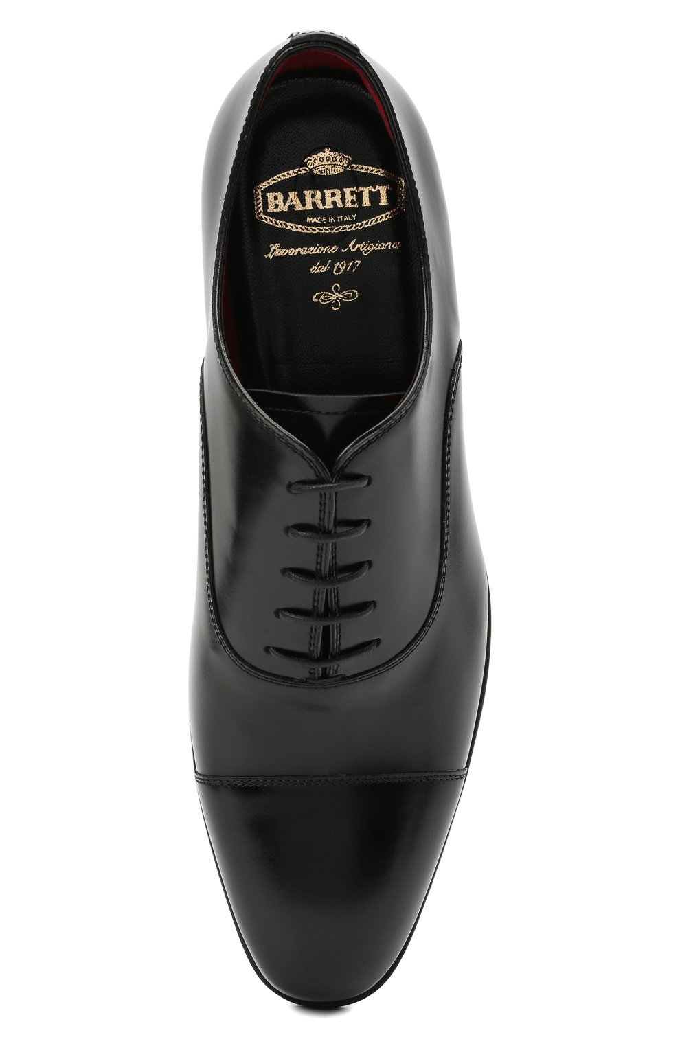Мужские кожаные оксфорды BARRETT черного цвета, арт. 201U031.1/VITELL0 K | Фото 5 (Материал внутренний: Натуральная кожа; Стили: Классический)