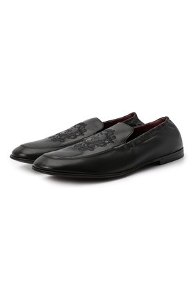 Мужские кожаные лоферы DOLCE & GABBANA черного цвета по цене 66800 руб., арт. A50434/A0251 | Фото 1 Мужские кожаные лоферы DOLCE & GABBANA черного цвета, арт. A50434/A0251 | Фото 1