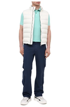 Мужское хлопковое поло STONE ISLAND бирюзового цвета по цене 8855 руб., арт. 101522S18 | Фото 2 Мужское хлопковое поло STONE ISLAND бирюзового цвета, арт. 101522S18 | Фото 2