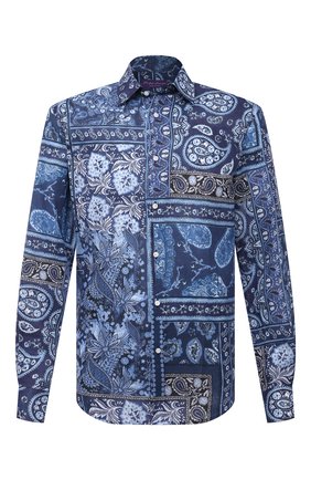 Мужская льняная рубашка RALPH LAUREN синего цвета по цене 49050 руб., арт. 790827997 | Фото 1 Мужская льняная рубашка RALPH LAUREN синего цвета, арт. 790827997 | Фото 1